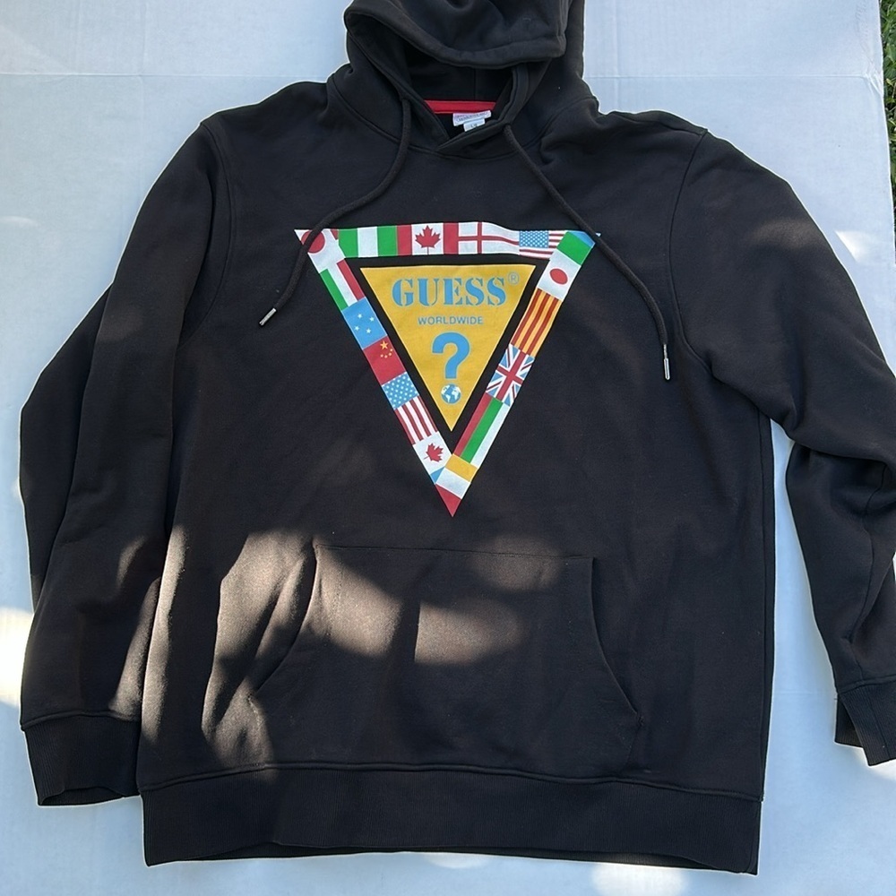 GUESS Men's Summer Games Triangle Hoodie SZ L